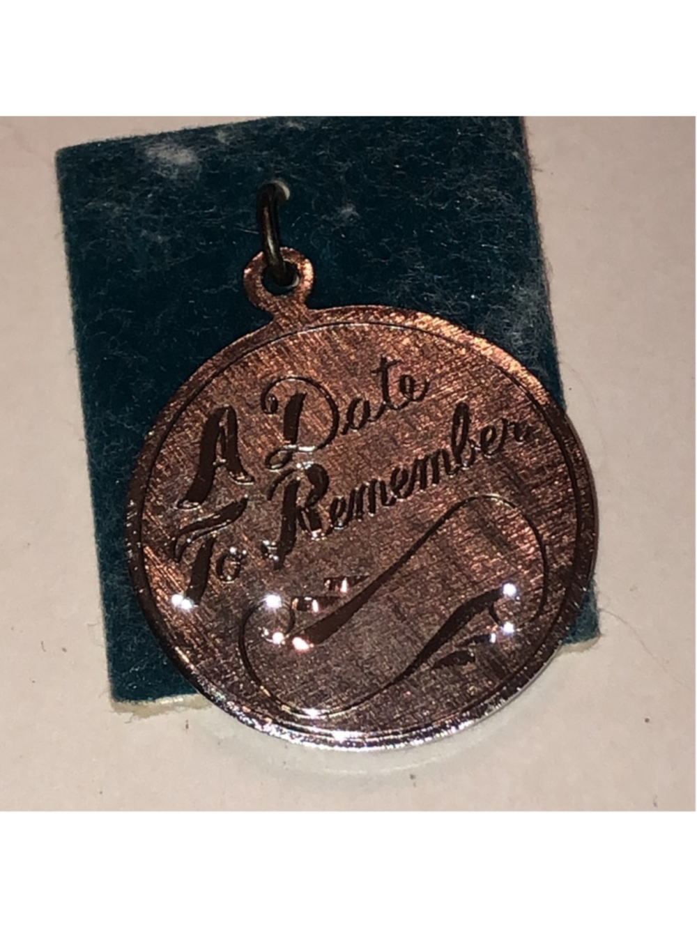 Sterling A Date To Remember Silver Tone Vintage Pendant